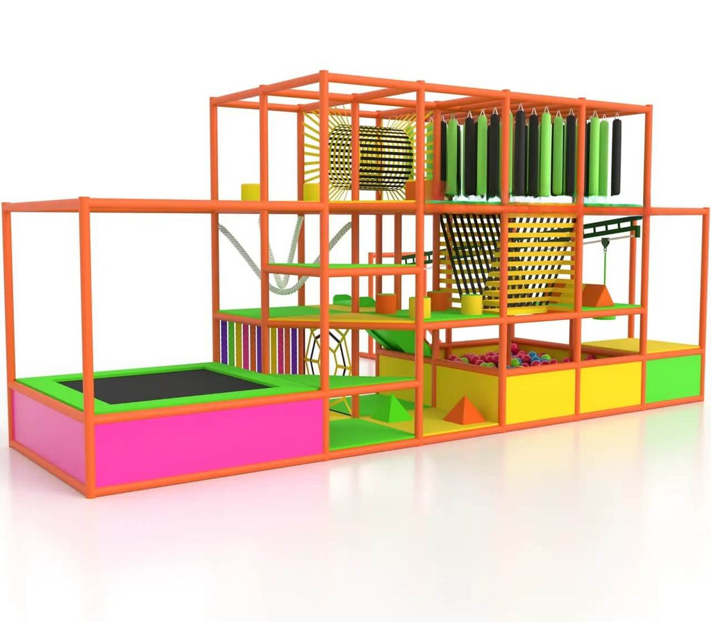 Children's Maze 6×2×3 "Helix" with a 5×1 Rope Swing