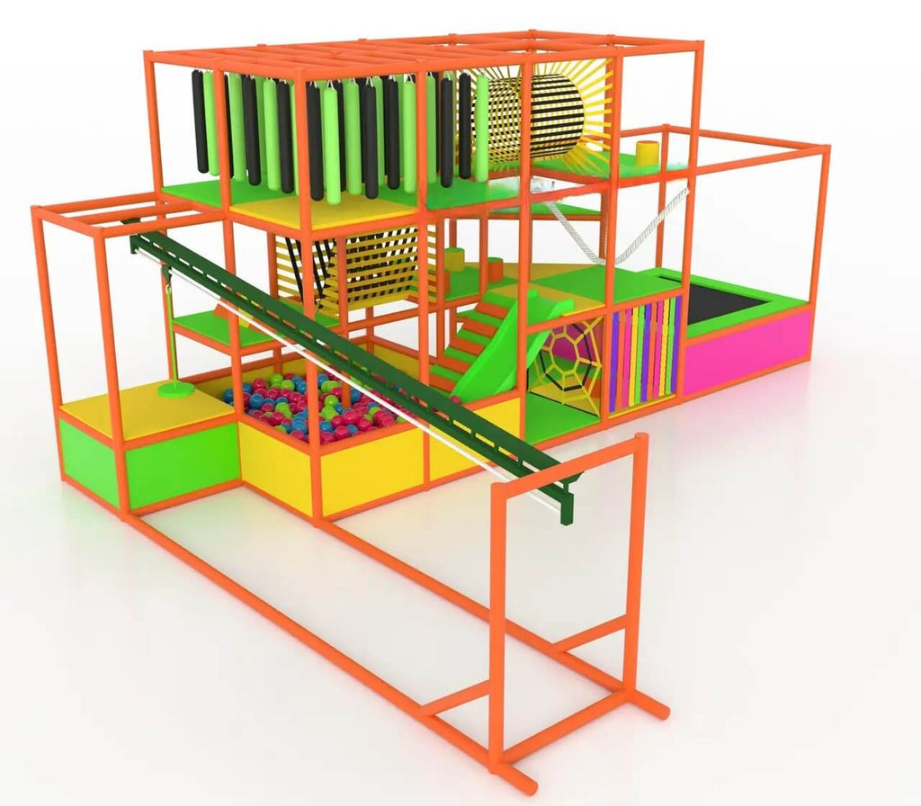 Children's Maze 6×2×3 "Helix" with a 5×1 Rope Swing