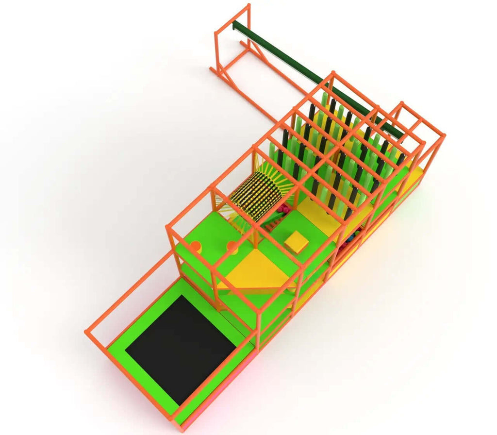 Children's Maze 6×2×3 "Helix" with a 5×1 Rope Swing