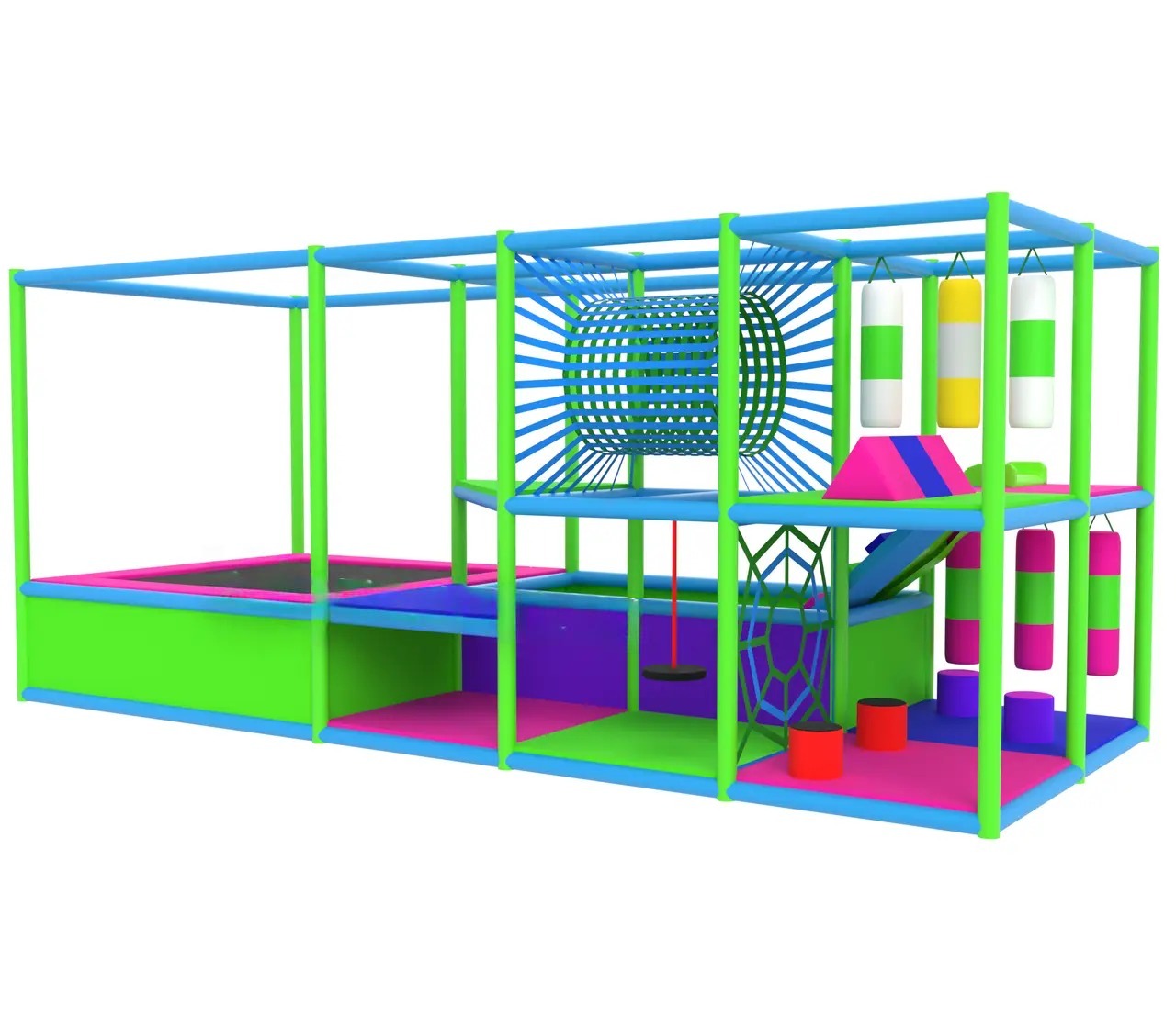 Дитячий лабіринт 5х2 "Cyber" з басейном та батутом