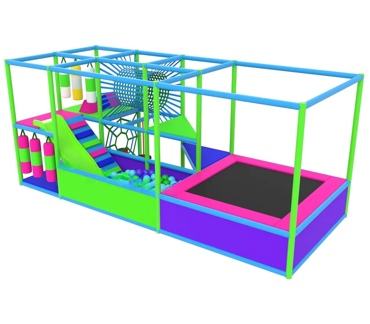 Дитячий лабіринт 5х2 "Cyber" з басейном та батутом