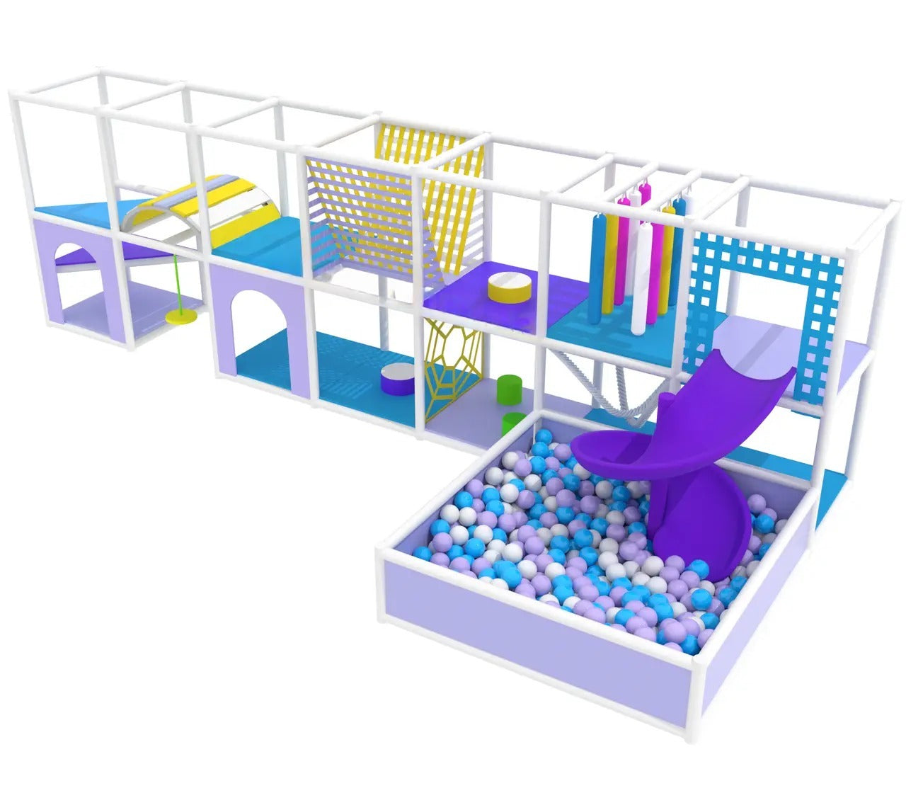 Children's Labyrinth 7x3 "Periwinkle" with a pool